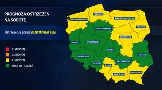 Prognoza zagrożeń na sobotę