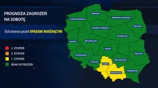 Prognoza zagrożeń na sobotę