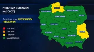 Prognoza zagrożeń na sobotę