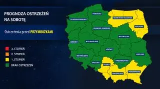 Prognoza zagrożeń na sobotę