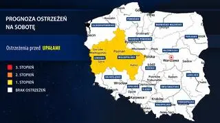 Prognoza zagrożeń na sobotę