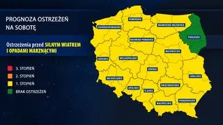 Prognoza zagrożeń na sobotę