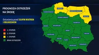 Prognoza zagrożeń na środę