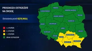 Prognoza zagrożeń na środę