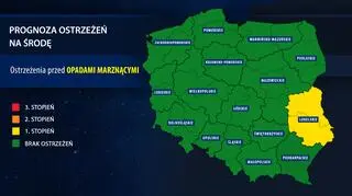 Prognoza zagrożeń na środę
