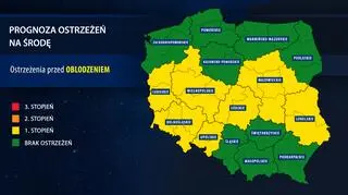 Prognoza zagrożeń na środę