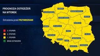 Prognoza zagrożeń na wtorek