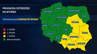 Prognoza zagrożeń na wtorek