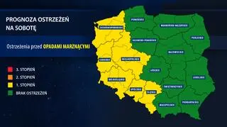 Prognoza zagrożeń pogodowych IMGW na sobotę