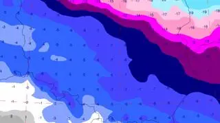 Prognozowana minimalna temperatura 7 lutego o godzinie 3 (IMGW)