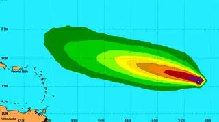 Prognozowana siła wiatru Florence w najbliższych dniach (NHC)