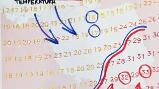 Prognozowana temperatura na niedzielę