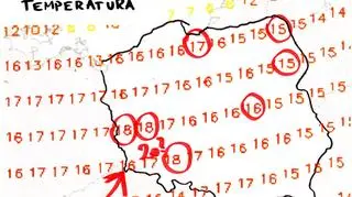 Prognozowana temperatura na sobotę 