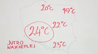 Prognozowana temperatura na wtorek