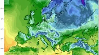 Prognozowana temperatura powietrza na poranek 6 lutego według model GFS (University of Maine)