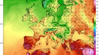 Prognozowana temperatura w Europie na popołudnie 23 maja (tropicaltidbits.com/GFS)