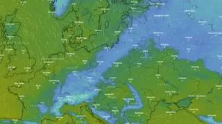 Prognozowana temperatura w niedzielę (windy.com)