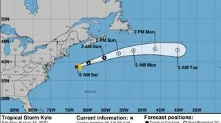 Prognozowana trasa burzy tropikalnej Kyle (NHC NOAA)