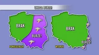 Prognozowane burze