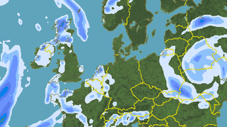 Prognozowane opady nad Polską, godz. 20 / niederschlagsradar.de