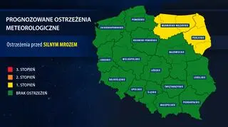 Prognozowane ostrzeżenia IMGW na poniedziałek i wtorek