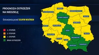 Prognozowane ostrzeżenia meteorologiczne (IMGW)