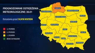 Prognozowane ostrzeżenia meteorologiczne na wtorek (IMGW)