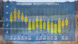 Prognozowane temperatury na 16 dni
