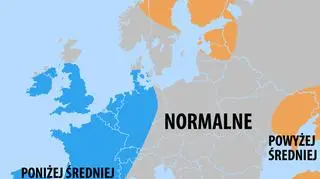 Prognozowane temperatury zimą
