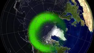 Prognozowane występowanie zorzy polarnej na półkuli północnej