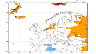 Prognozy odchyleń temperatury dla listopada