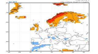 Prognozy odchyleń temperatury dla października