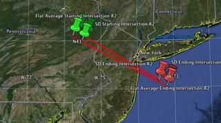 Projektowana trajektoria lotu meteora