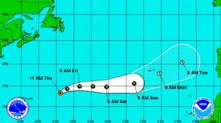 Przewidywana droga burzy tropikalnej Gordon (National Hurricane Center)