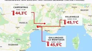 Rekordowe temperatury we Francji 28 czerwca