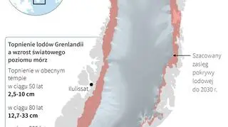 Rekordowe topnienie lodów na Grenlandii (Adam Ziemienowicz/PAP)