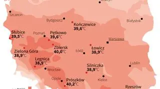 Rekordy ciepła w Polsce (Maciej Zieliński/PAP/IMGW)