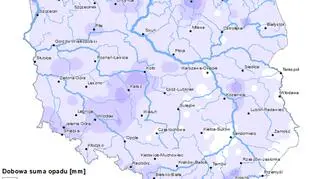 Rozkład dobowej sumy opadów od 02.05 godziny 6 do 03.05 godz. 6 (IMGW) 