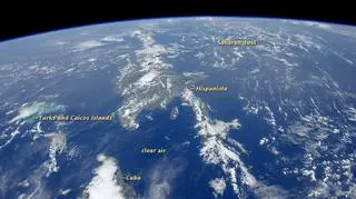 Saharyjski pył nad Haiti, 2012 rok (NASA)