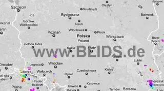 Ścieżka burz nad Polską (18.45-20.45)(blids.de)	