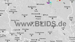 Ścieżka burz nad Polską (18.45-20.45) (blids.de)