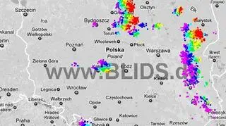 Ścieżka burz nad Polską (19.00-21.00)