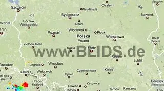 Ścieżka burz nad Polską (godz. 15-17) (blids.de)