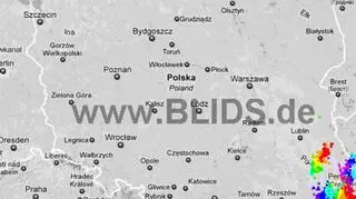 Ścieżka burz nad Polską (godz. 16.45-18.45) (blids.de)