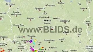 Ścieżka burz nad Polską (godz. 17.30-19.30) (blids.de)