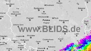 Ścieżka burz nad Polską (godz. 18.45-20.45) (blids.de)