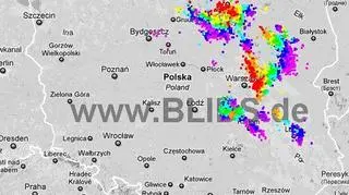 Ścieżka burz nad Polską (godz