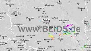 Ścieżka burz w godzinach 16
