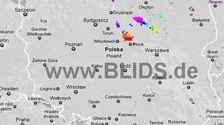 Ścieżka burz w godzinach 16.45-18.45 (blids.de)