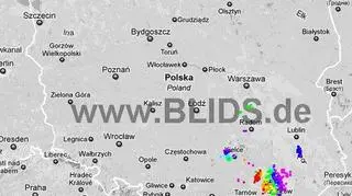 Ścieżka burz w godzinach 17.00-19.00 (blids.de)